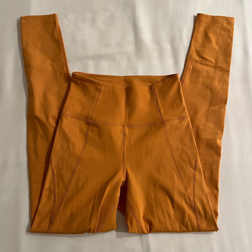 girlfriend collective orange compressive leggings